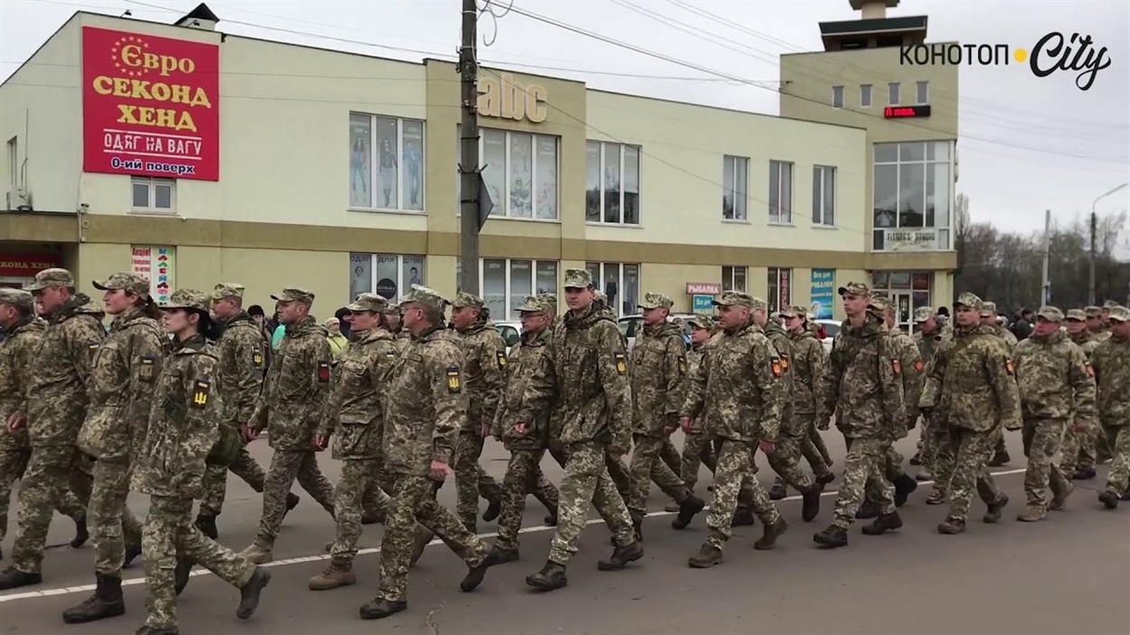 У Конотопі із зони ООС зустріли бійців 58 ї ОМПБр, 2019 рік